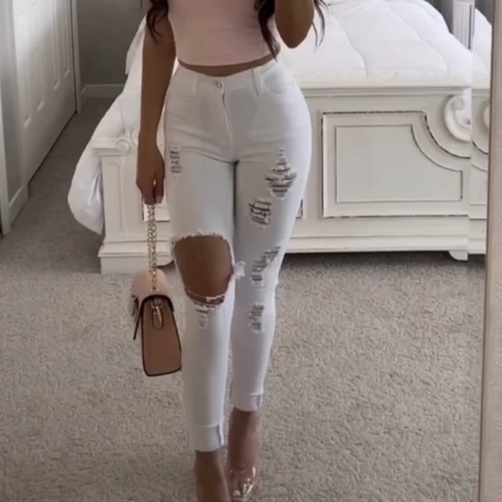 White jeans
